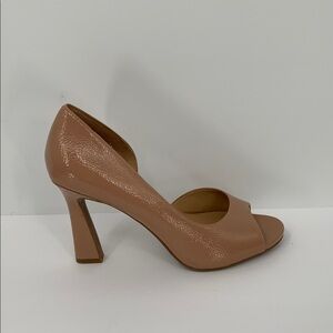 Naturalizer Hardy d'Orsay peeptoe pump shoe heel nude patent sandal new 10